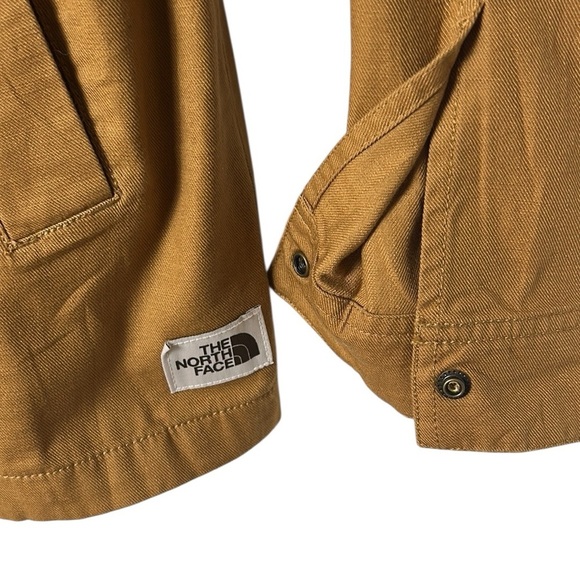 NORTH FACE, cotton jacket,zipper,snaps, PTP 18”, like sm/med tan,yellowstone EC - Picture 7 of 17